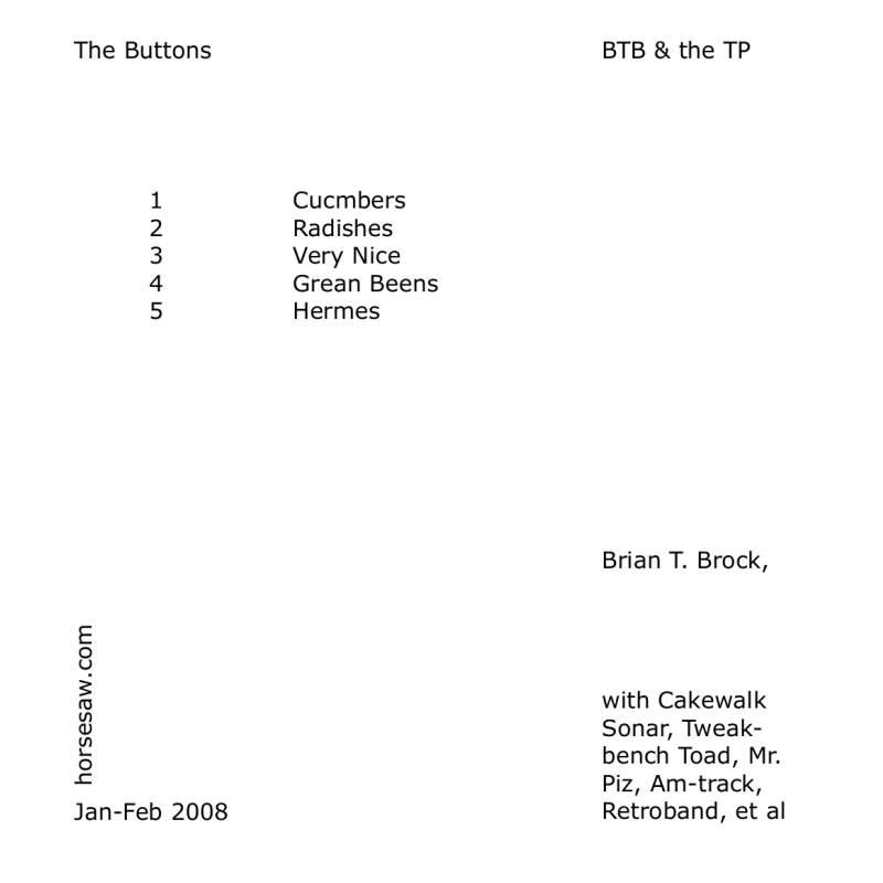 The Buttons: Back Cover